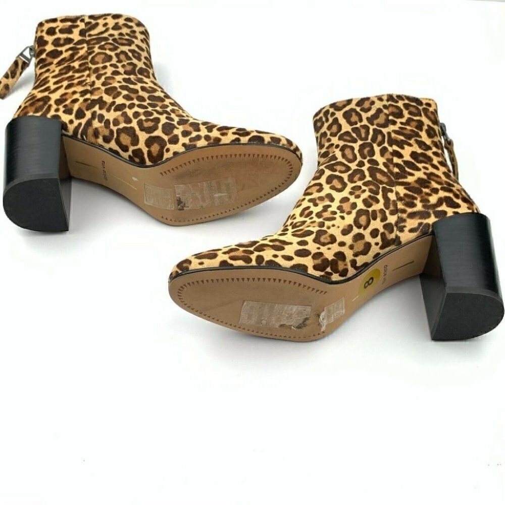 Dolce Vita Ankle Boot 8 Leopard Calf Hair Western - Picture 5 of 11